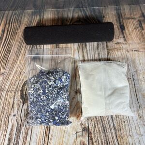 Rust-Oleum Garage Floor Concrete Etch Black White Blue Flake Chips Roller Epoxy